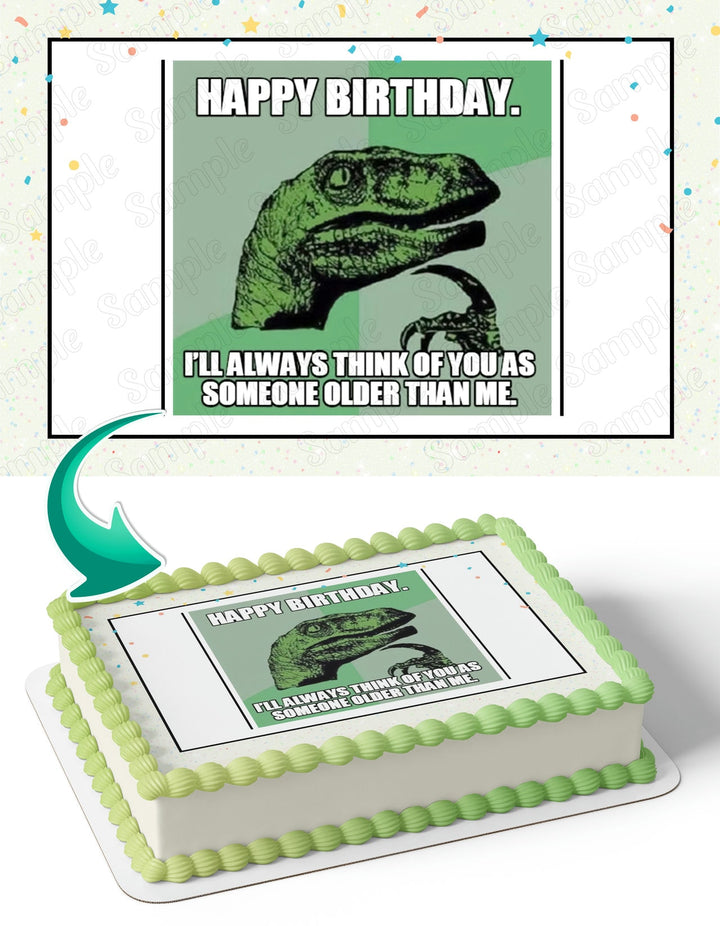 Philosoraptor Meme Edible Cake Toppers