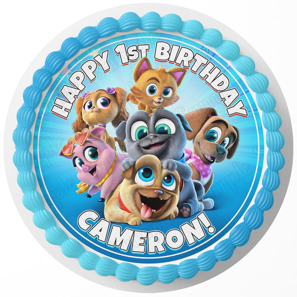 Puppy Dog Pals Rd Edible Cake Toppers Round