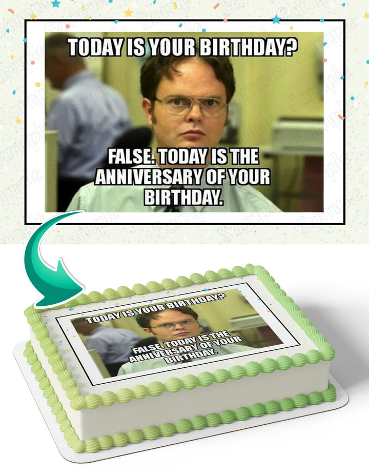 Rainn Wilson The Office Meme Edible Cake Toppers