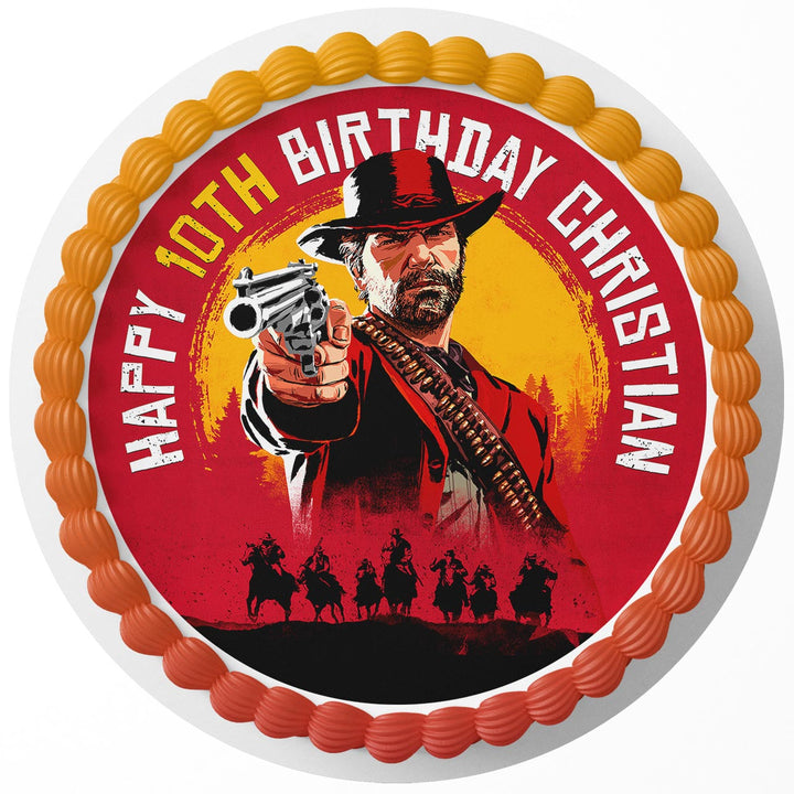 Red Dead Redemption 2 Rd Edible Cake Toppers Round