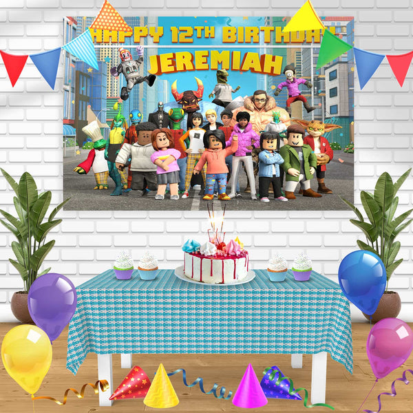 Roblox MT2 Bn Birthday Banner Personalized Party Backdrop Decoration