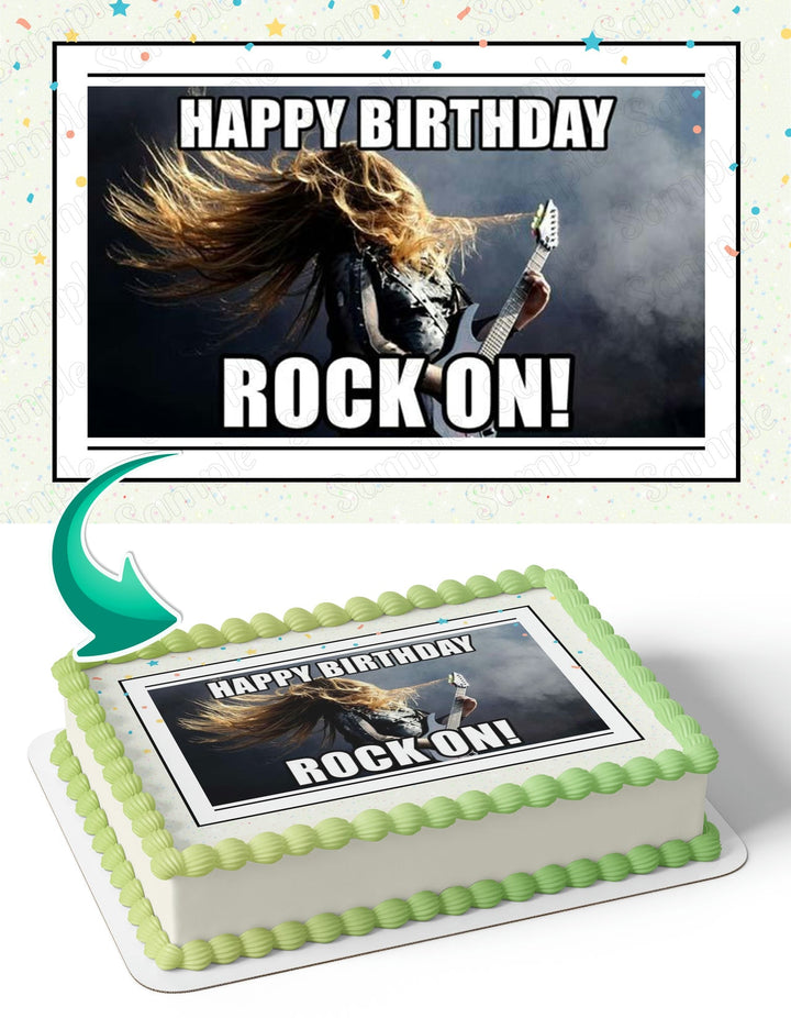 Rock On Meme Edible Cake Toppers