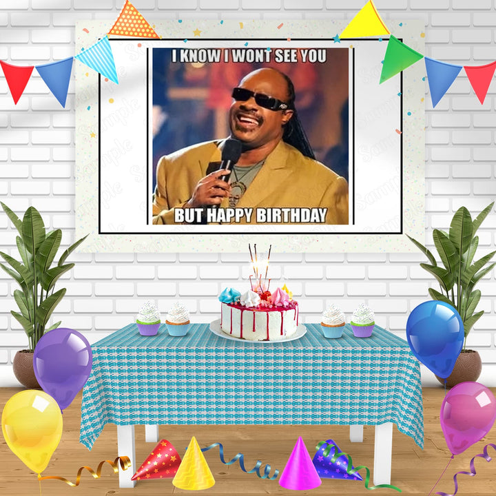 Stevie Wonder Meme Bn Birthday Banner Personalized Party Backdrop Decoration