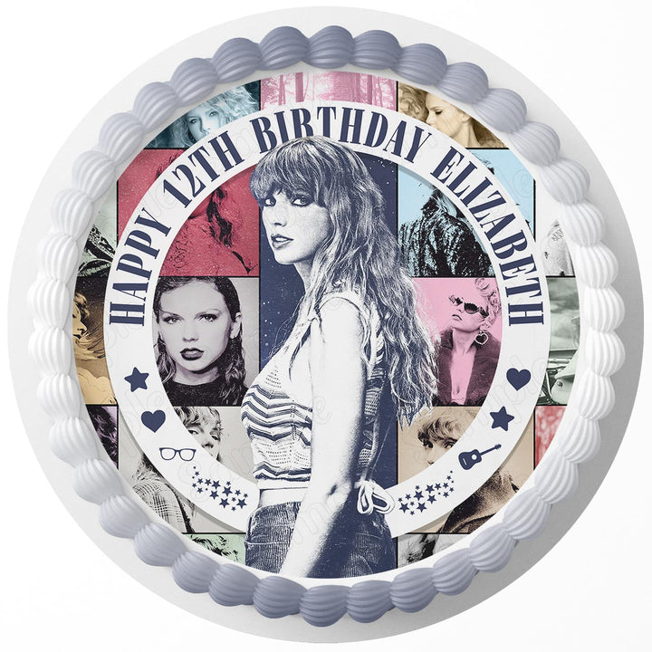 Taylor Swift The Eras Tour WBC Rd Edible Cake Toppers Round