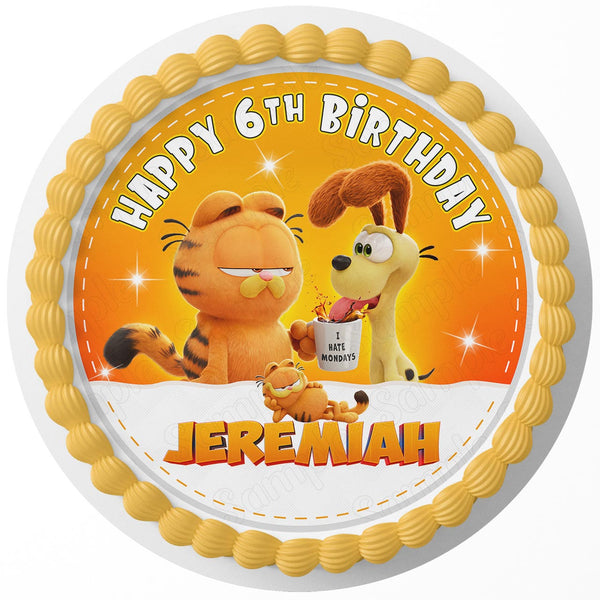 The Garfield Movie 2024 Rd Edible Cake Toppers Round