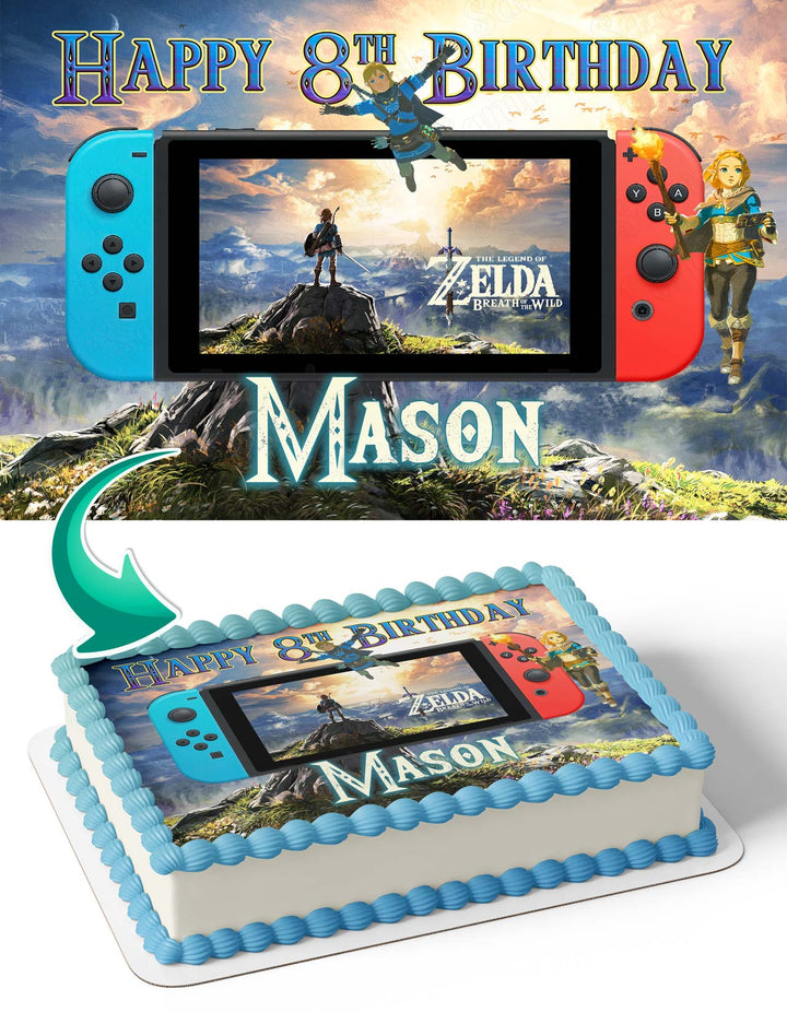 The Legend of Zelda Breath of the Wild Nintendo Switch Edible Cake Toppers