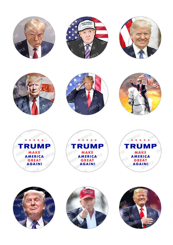 Trump Cupcakes Edible Cupcake Toppers