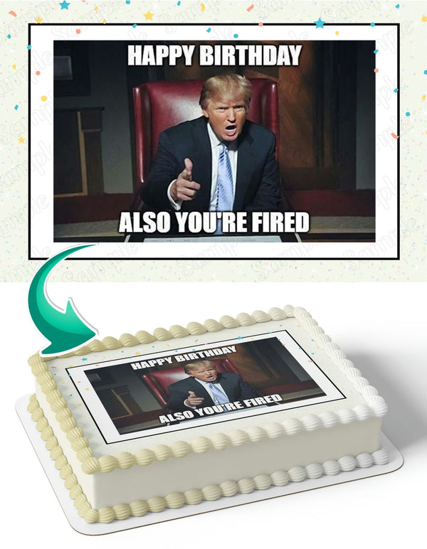 Trump Meme M2 Edible Cake Toppers