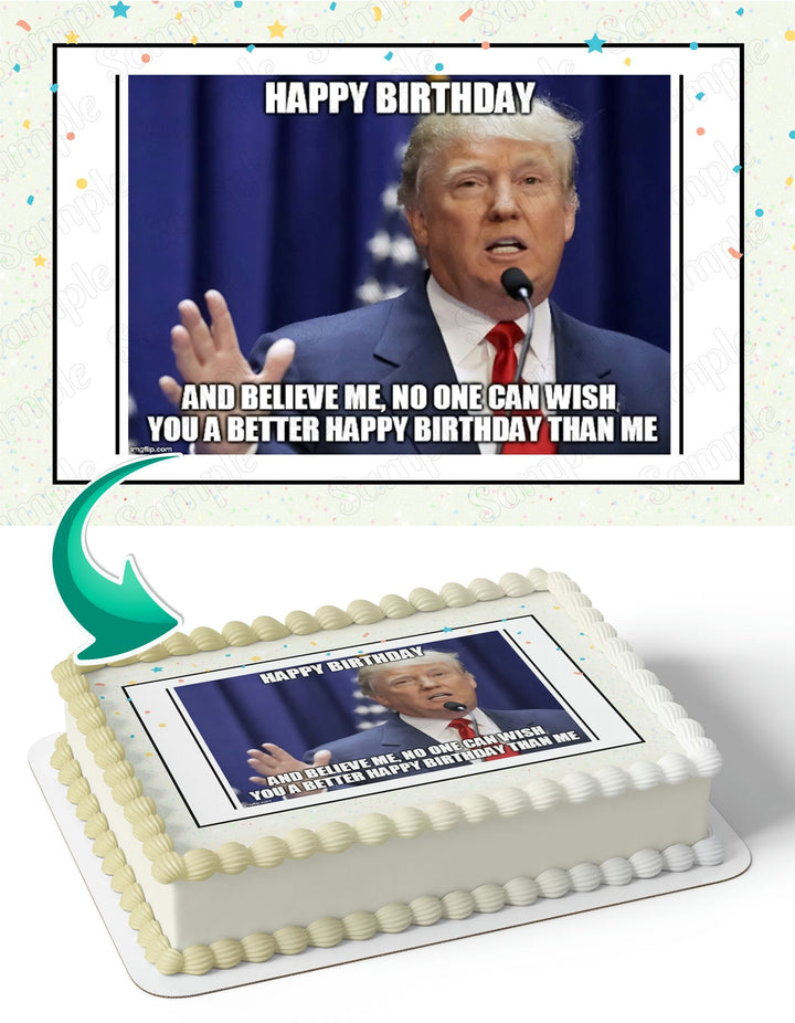 Trump Meme M5 Edible Cake Toppers