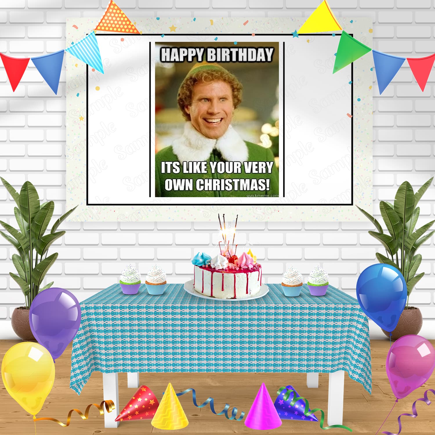 Will Ferrell Meme Bn Birthday Banner Personalized Party Backdrop Decor ...