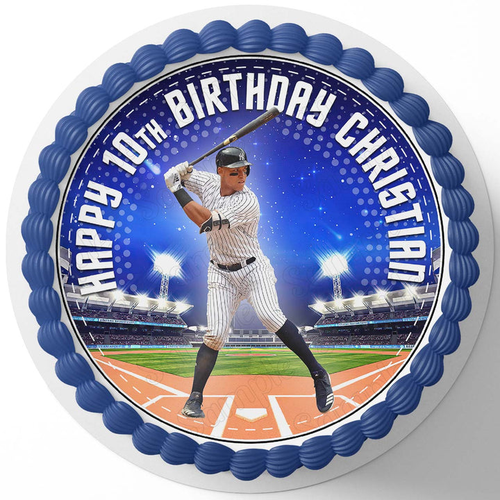 Aaron Judge New York Yankee Edible Cake Toppers Round