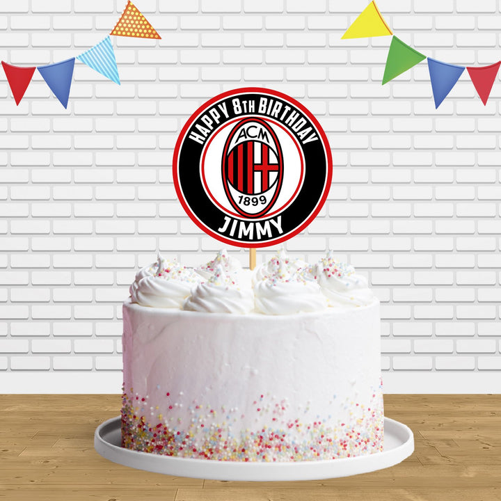 AC Milan Cake Topper Centerpiece Birthday Party Decorations
