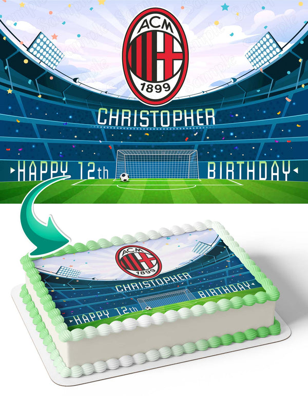 AC Milan Edible Cake Toppers