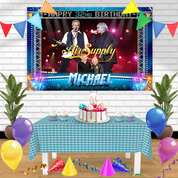 Air Supply Birthday Banner Personalized Party Backdrop Decoration