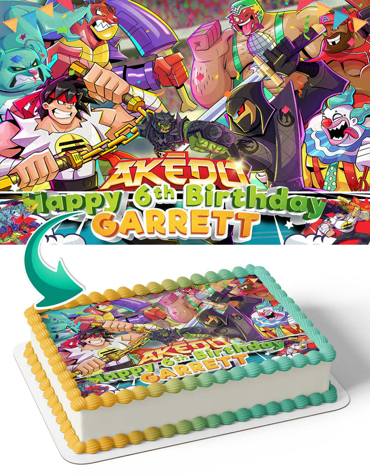 Akedo Ultimate Arcade Warriors Edible Cake Toppers