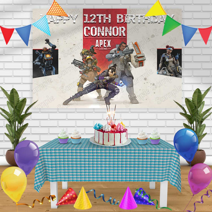 Apex legend Birthday Banner Personalized Party Backdrop Decoration