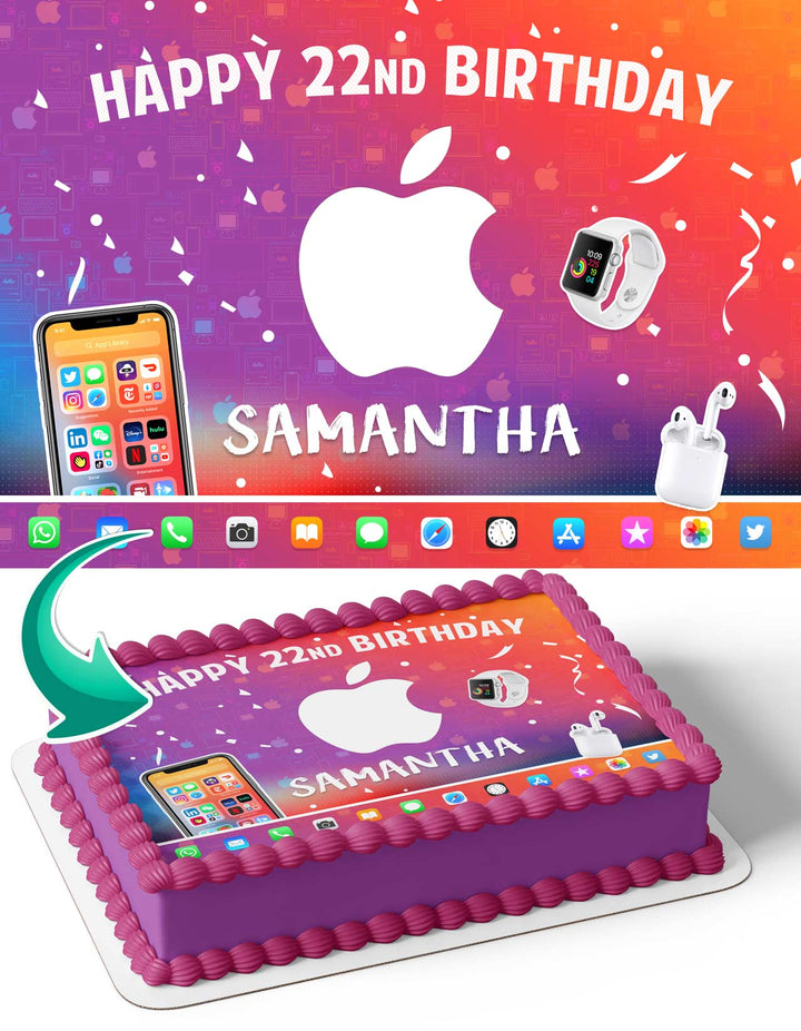 Apple iPhone iWatch Edible Cake Toppers