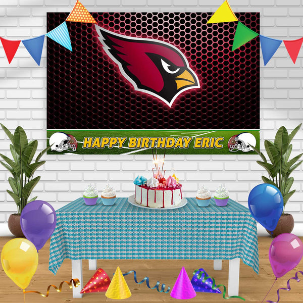 Arizona Cardinals Birthday Banner Personalized Party Backdrop Decoration