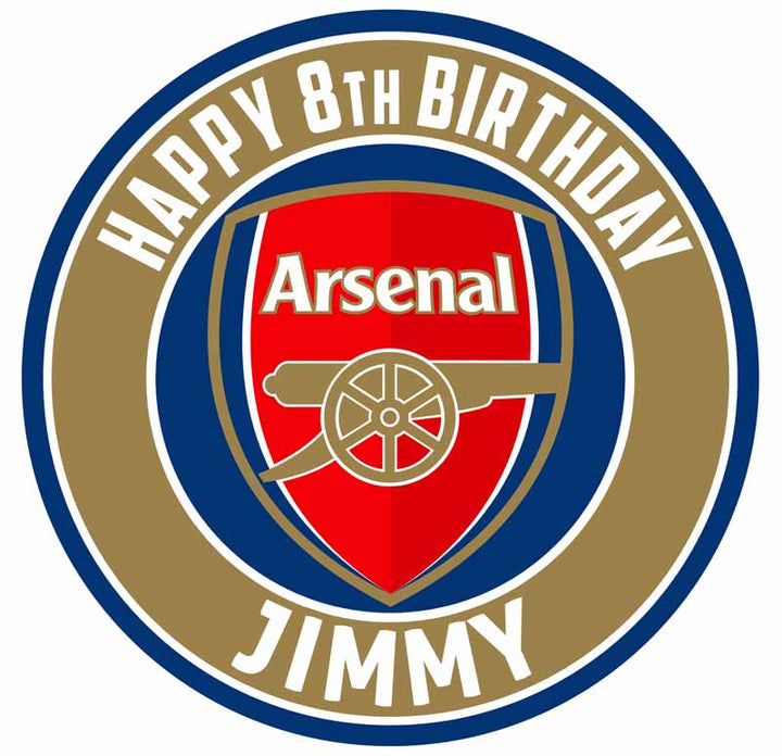 Arsenal FC Edible Cake Toppers Round