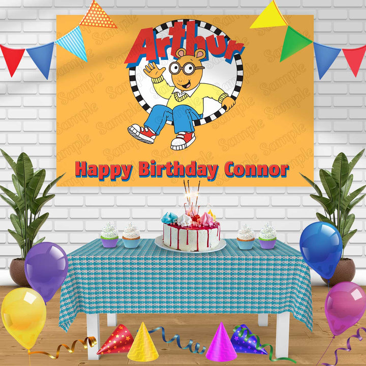 Arthur Birthday Banner Personalized Party Backdrop Decoration