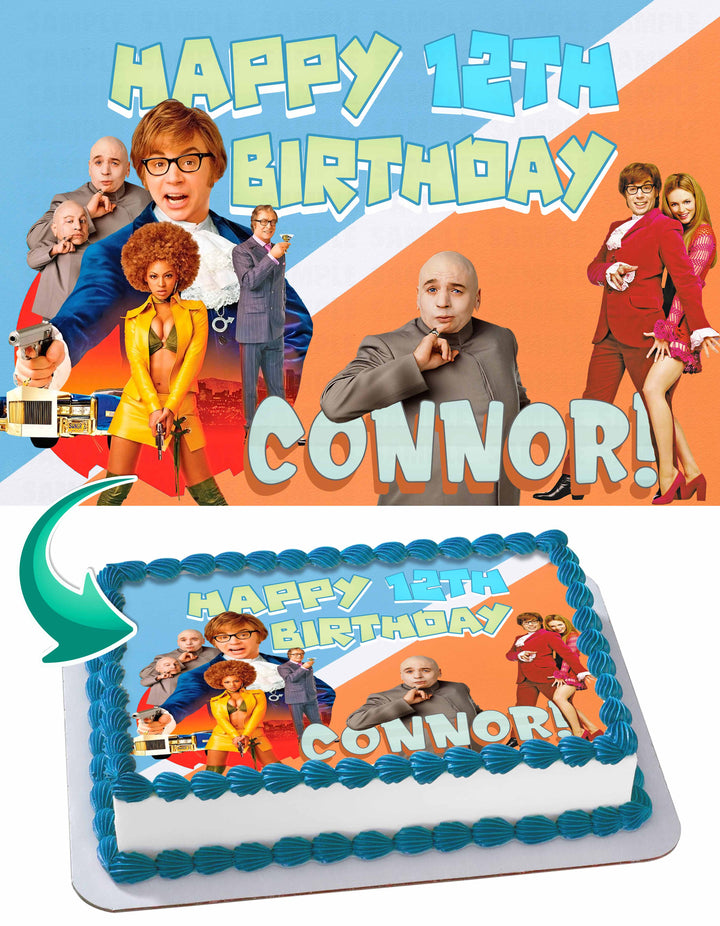 Austin Powers Edible Cake Toppers