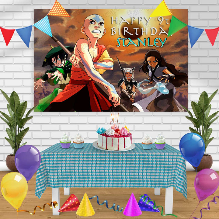 Avatar The Last Airbender 1 Birthday Banner Personalized Party Backdrop Decoration