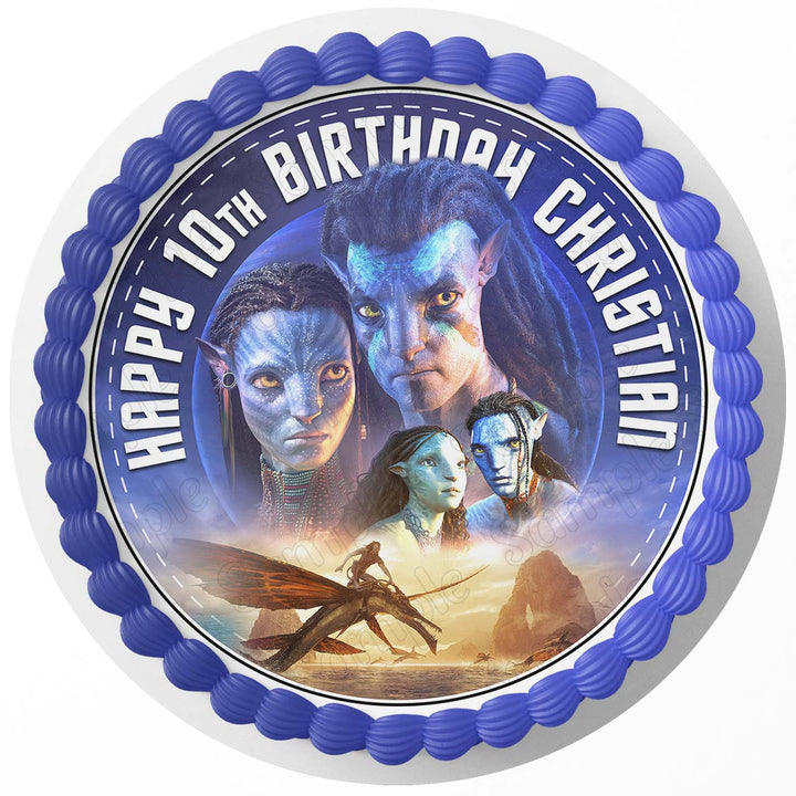 Avatar The Way of Water RD Edible Cake Toppers Round