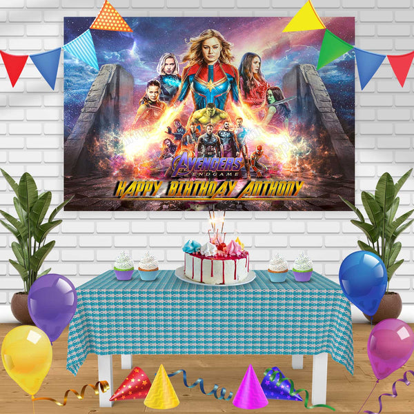 Avengers Endgame 2 Birthday Banner Personalized Party Backdrop Decoration