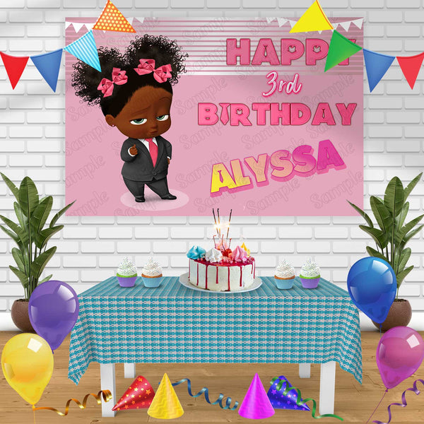 Baby Boss 5 Birthday Banner Personalized Party Backdrop Decoration
