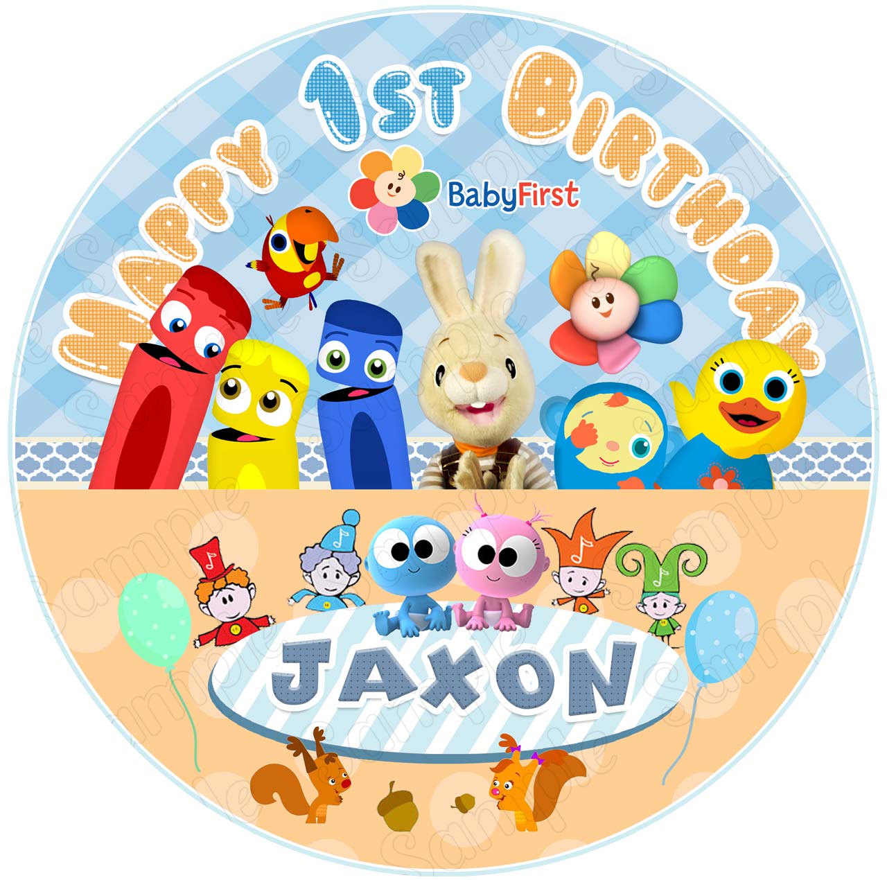 Baby TV 1st Birthday Cake - Decorated Cake by Lily - CakesDecor