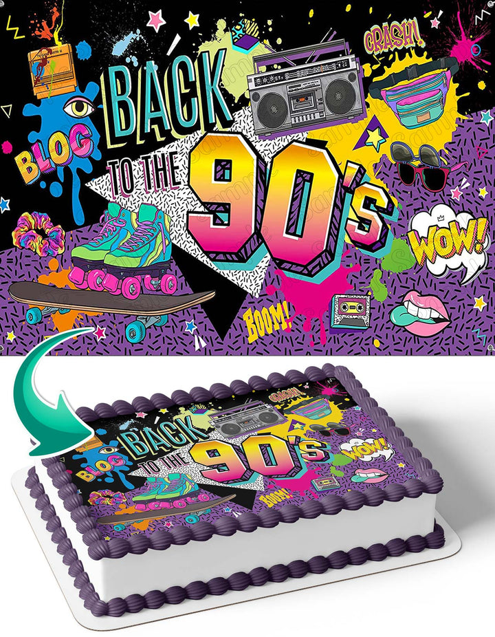 Back To 90s Hip Hop Rap Edible Cake Toppers