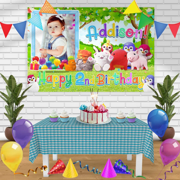 Badanamu Frame Birthday Banner Personalized Party Backdrop Decoration