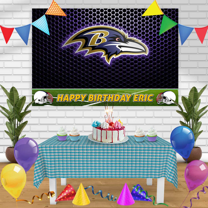 Baltimore Ravens Birthday Banner Personalized Party Backdrop Decoration