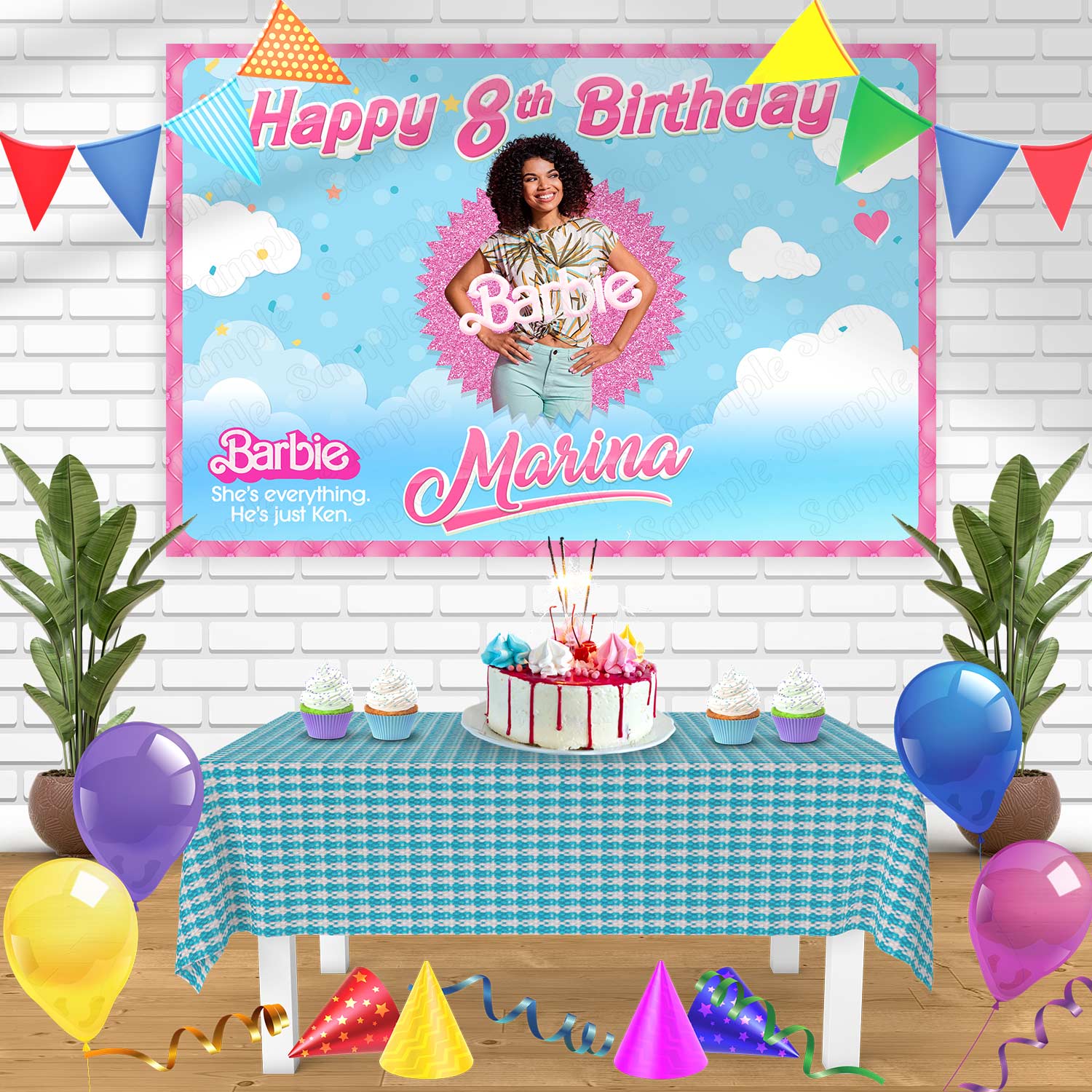 Barbie birthday online backdrop