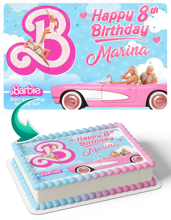 Barbie Movie 2023 Edible Cake Toppers