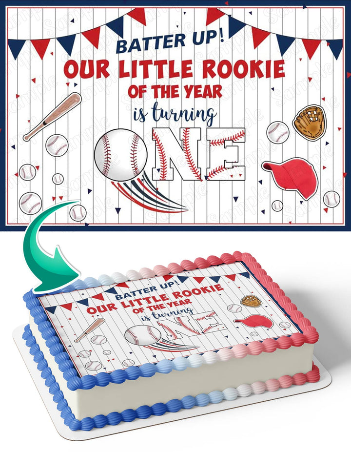 Batter Up Our Little Of The Year Is Turning One Edible Cake Toppers