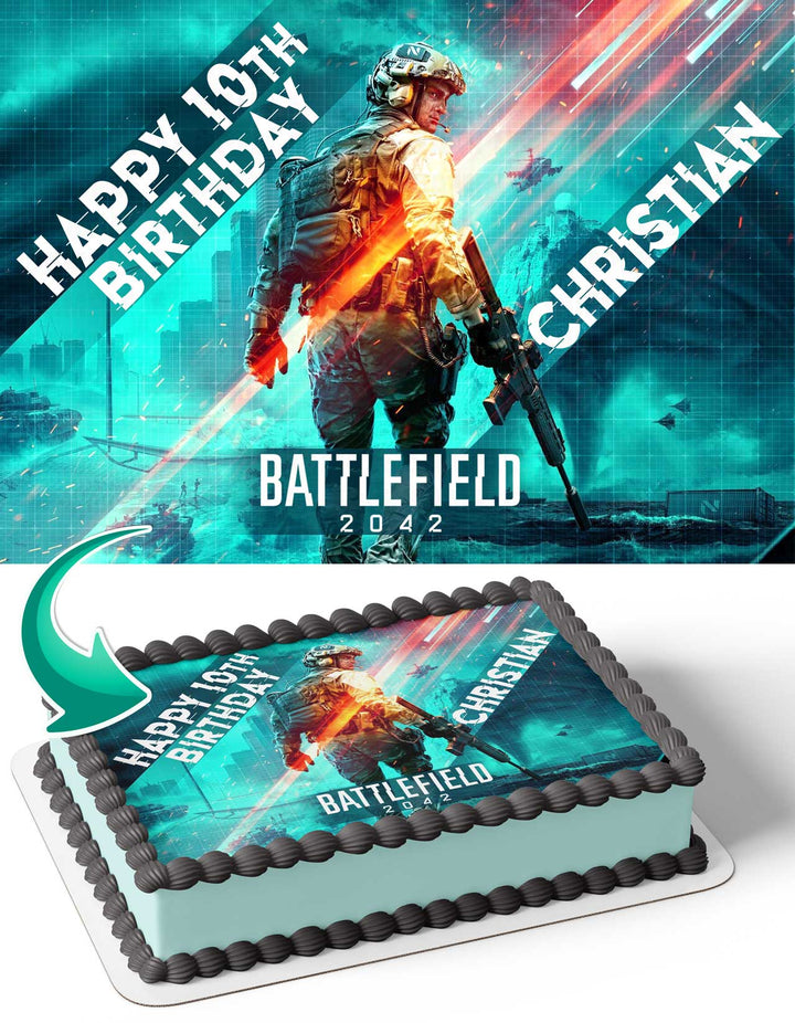 Battlefield 2042 Gamer Edible Cake Toppers