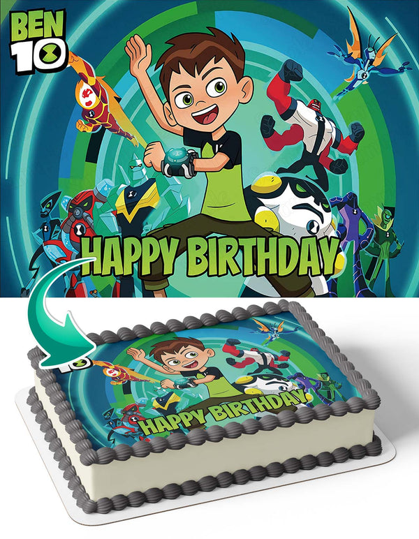 Ben 10 Kids Edible Cake Toppers