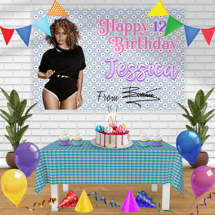 Beyonce Birthday Banner Personalized Party Backdrop Decoration