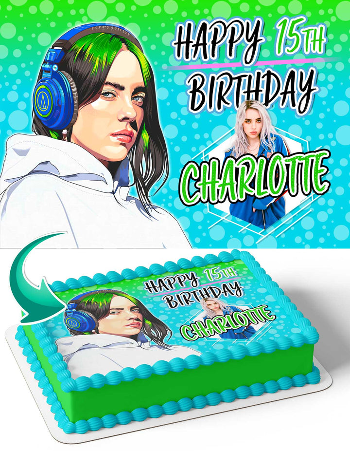 Billie Eilish BE Edible Cake Toppers