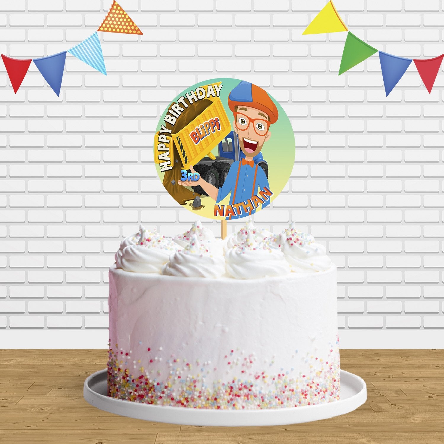 Blippi C1 Cake Topper Centerpiece Birthday Party Decorations ...