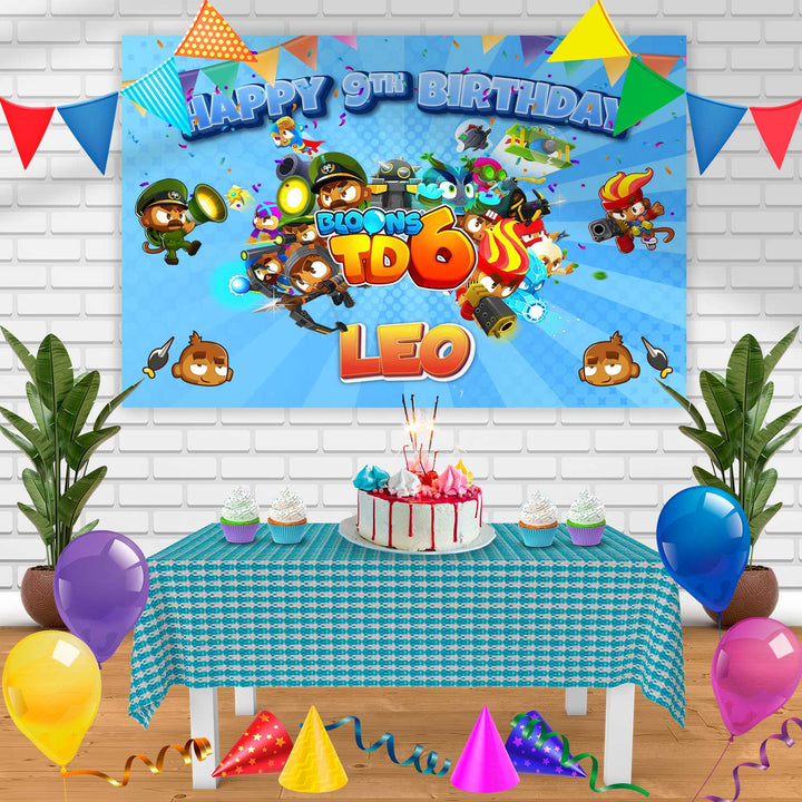 Bloons Td 6 Birthday Banner Personalized Party Backdrop Decoration