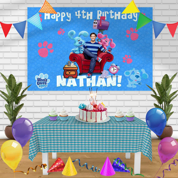 Blues Clues Birthday Banner Personalized Party Backdrop Decoration