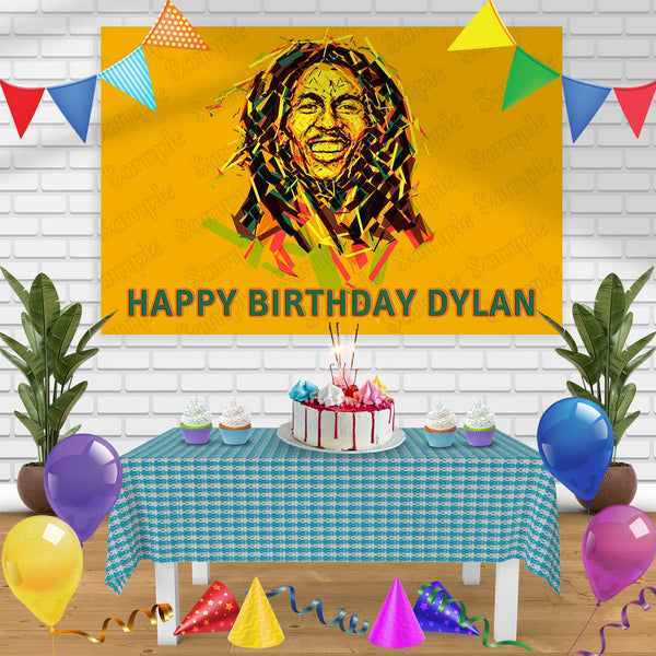 Bob Marley Birthday Banner Personalized Party Backdrop Decoration