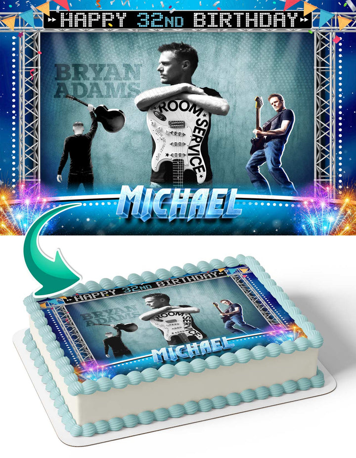 Bryan Adams Singer Edible Cake Toppers