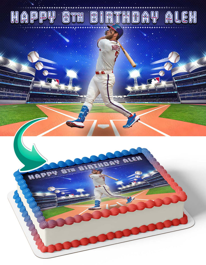 Bryce Harper Phillips Edible Cake Toppers