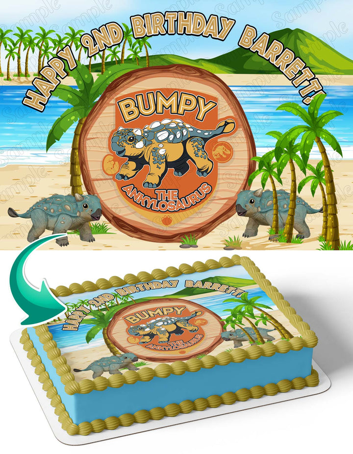 Bumpy Camp Cretaceous Edible Cake Toppers