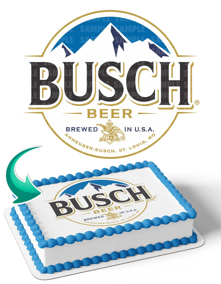Busch Beer Edible Edible Cake Toppers