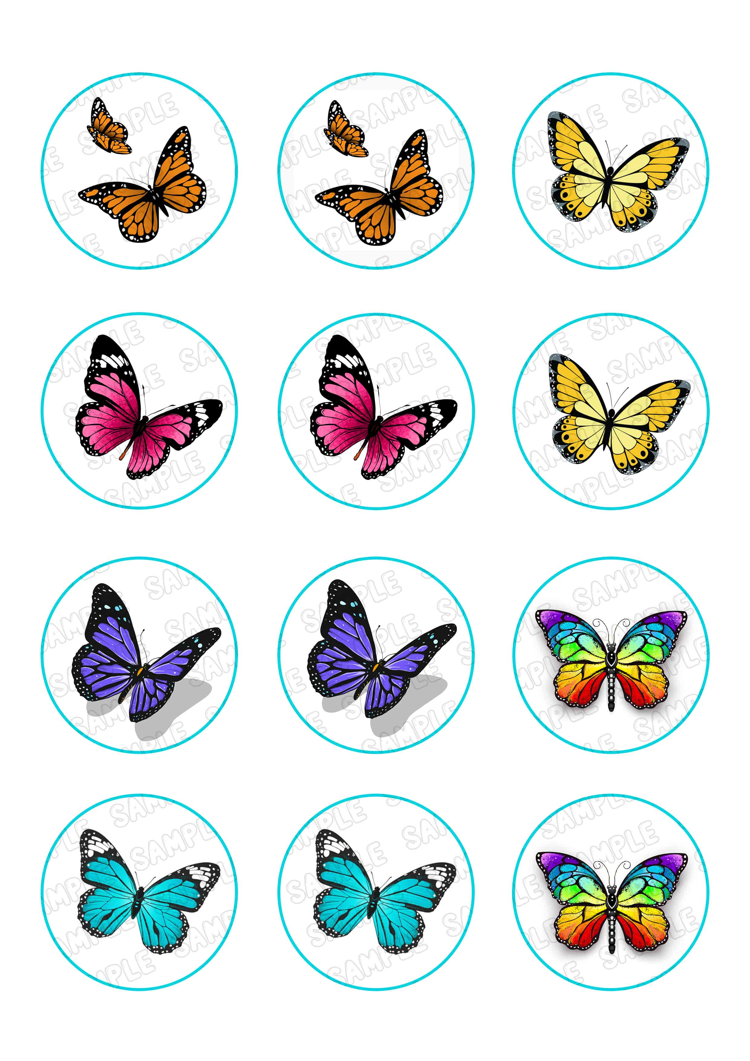 Butterfly Edible Cupcake Toppers – Ediblecakeimage