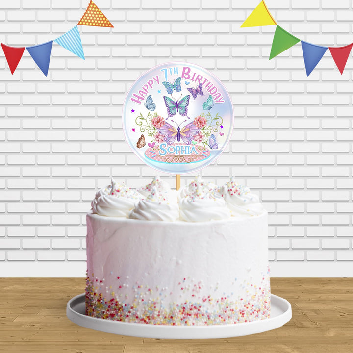 Butterfly Cute Girls Kids Cake Topper Centerpiece Birthday Party Decorations